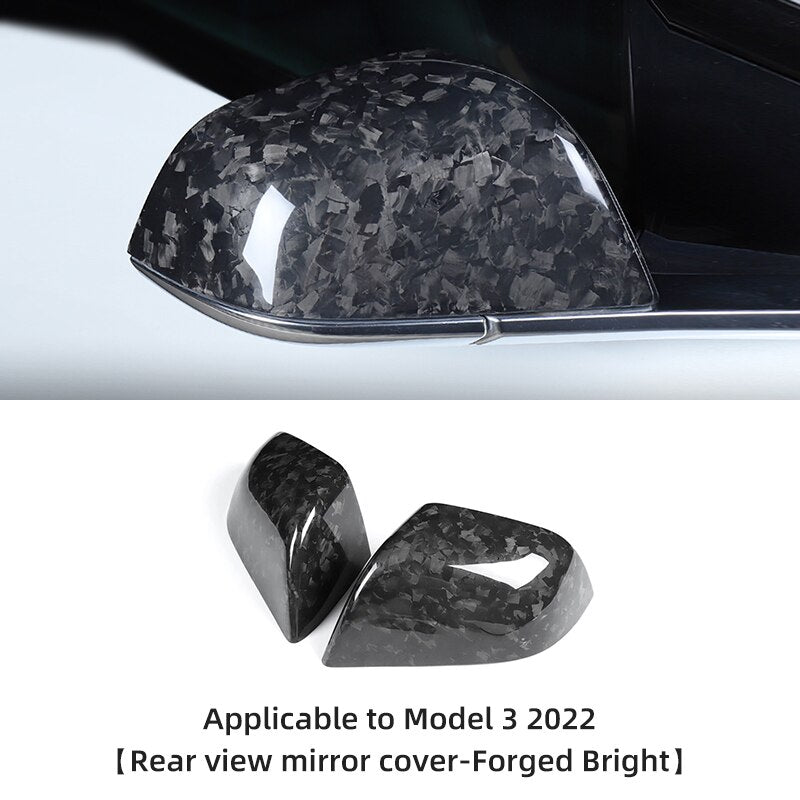 For Tesla Model 3 Y X S 2021-2023 Real Carbon Fiber Rearview Mirror Cover Car Accessories Side Rear View Protective Cap