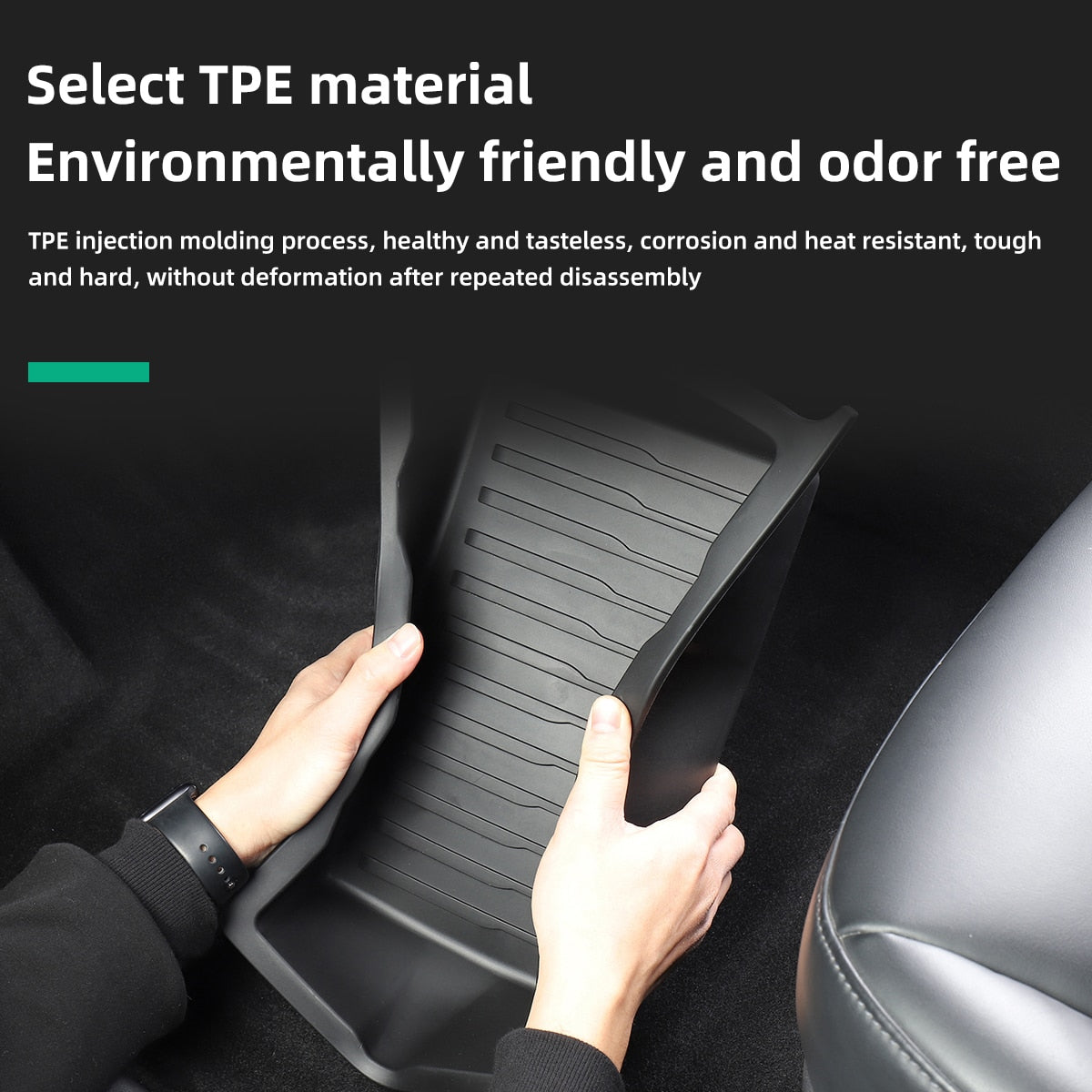 For Tesla Model Y 2017-2023 Under Seat Storage Box Organizer Drawer Holder TPE Storage Lower Box Car Accessories