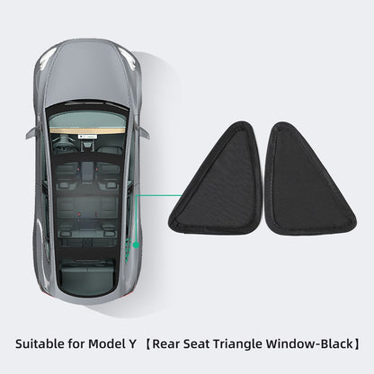 For Tesla Model Y 2020-2023 Automotive Interior Shade Net Split 2 Tablets Anti-collapse Skylight Sunshade Net Protector