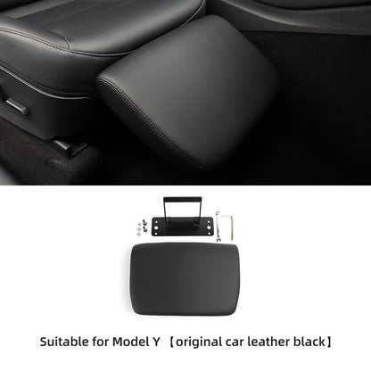 LUCKEASY For Tesla Model Y Co-pilot Leg Rest Extension Mat Model3 2017-2023 Seat Leather Soft Foot Support Leg Knee Pad Model 3