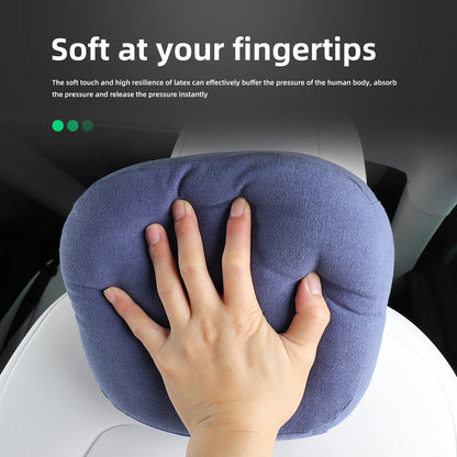 LUCKEASY For Tesla Model3 Model Y Memory Foam Breathable Seat Neck Headrest Lumbar Support Cushion Pillow Car Accessories