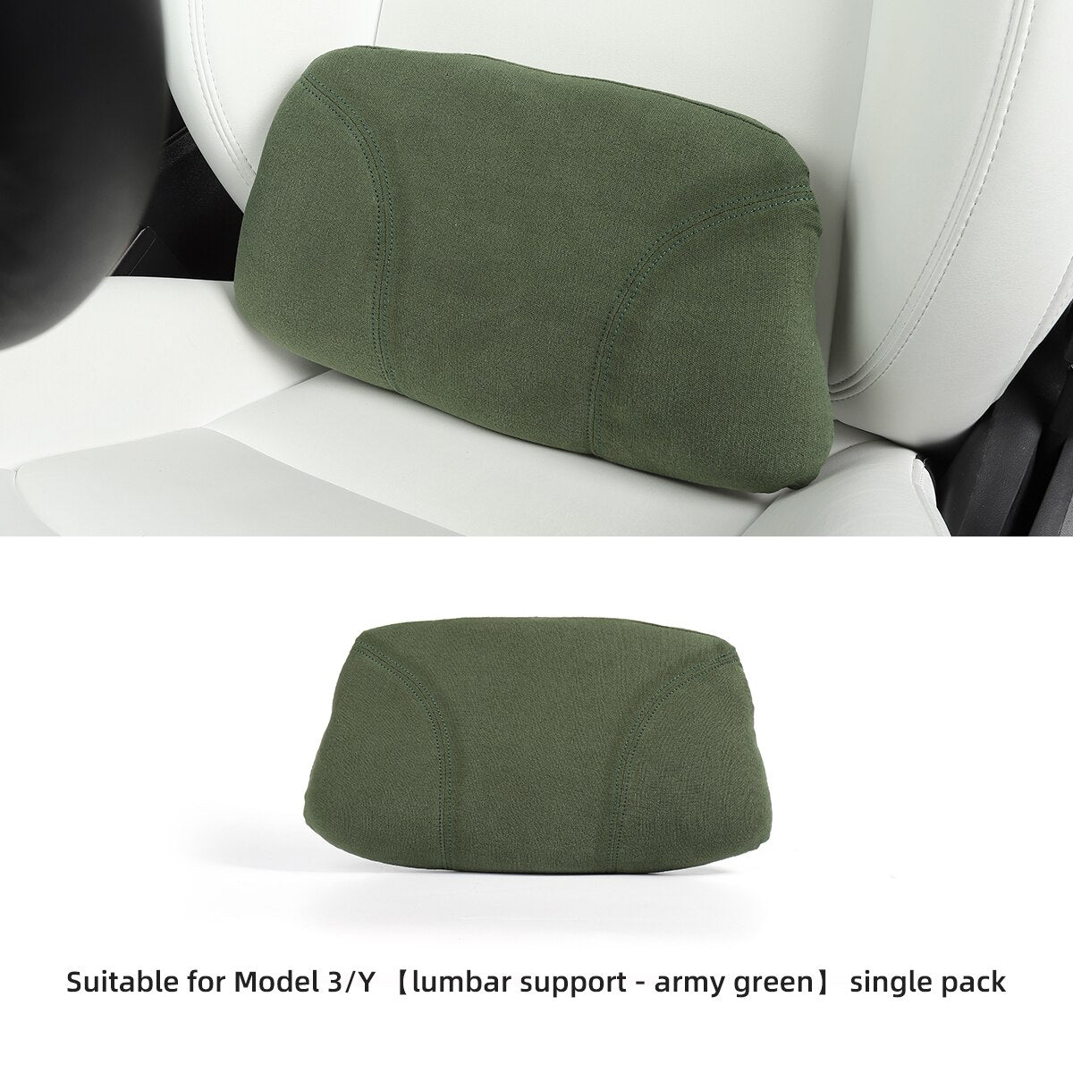 LUCKEASY For Tesla Model3 Model Y Memory Foam Breathable Seat Neck Headrest Lumbar Support Cushion Pillow Car Accessories