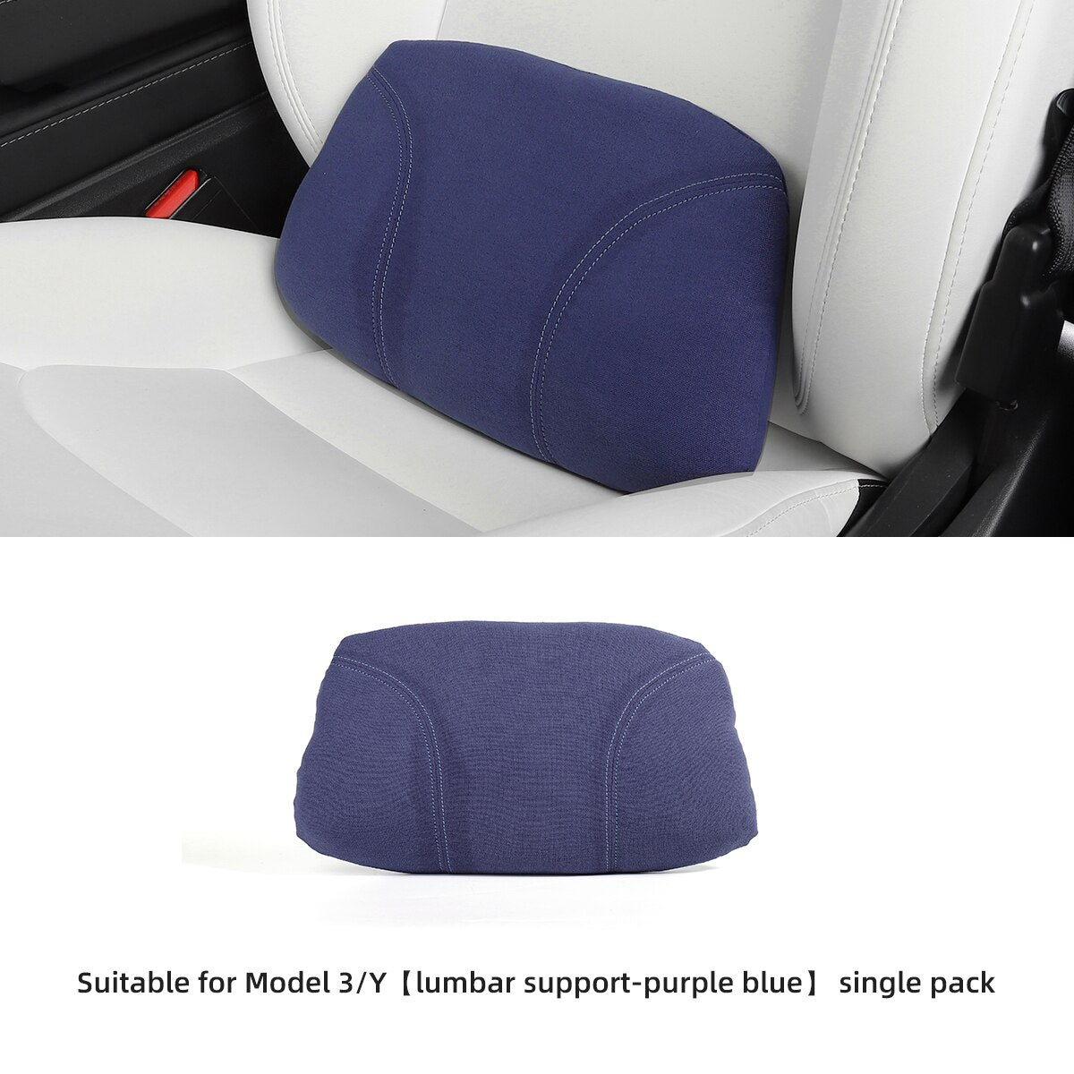 LUCKEASY For Tesla Model3 Model Y Memory Foam Breathable Seat Neck Headrest Lumbar Support Cushion Pillow Car Accessories