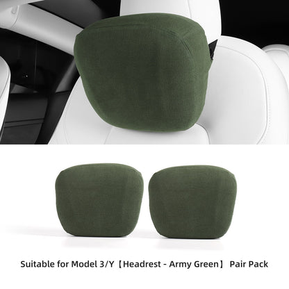 LUCKEASY For Tesla Model3 Model Y Memory Foam Breathable Seat Neck Headrest Lumbar Support Cushion Pillow Car Accessories