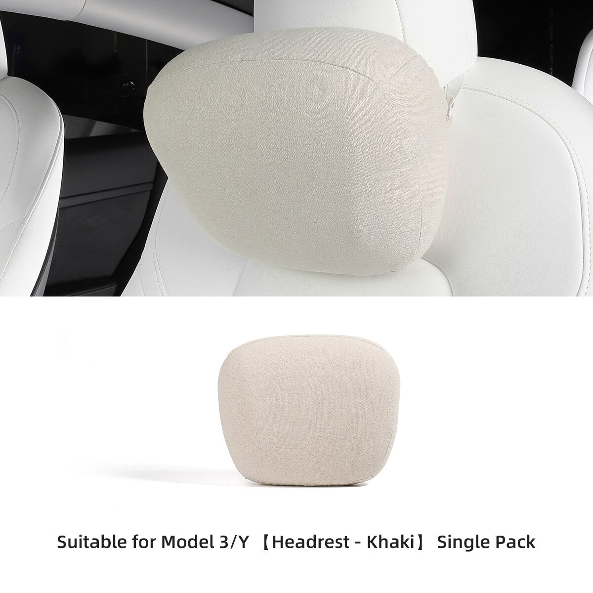 LUCKEASY For Tesla Model3 Model Y Memory Foam Breathable Seat Neck Headrest Lumbar Support Cushion Pillow Car Accessories