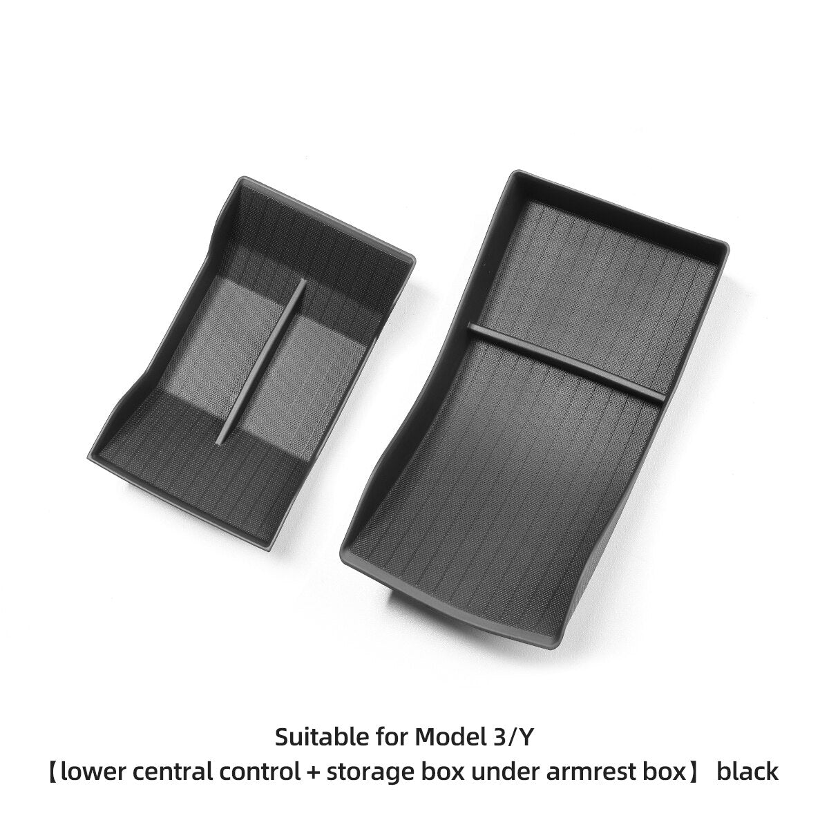 For Tesla Model3 ModelY Car Armrest Box Storage Box TPE Center Control Lower Interior Tidying Accessories Container Box