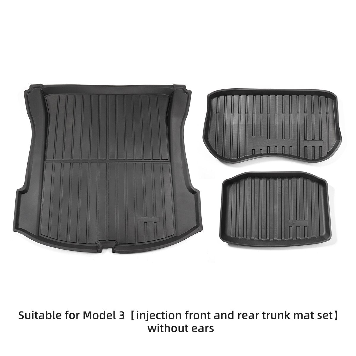 LUCKEASY Front And Rear Trunk Mats Auto Accessories For Tesla Model 3 Model Y 2021-2023 TPE Non-Slip Easy Clean Storage Mat