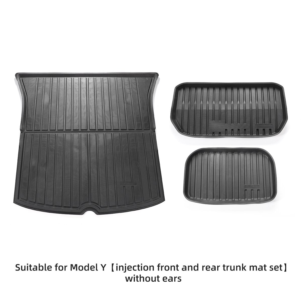LUCKEASY Front And Rear Trunk Mats Auto Accessories For Tesla Model 3 Model Y 2021-2023 TPE Non-Slip Easy Clean Storage Mat