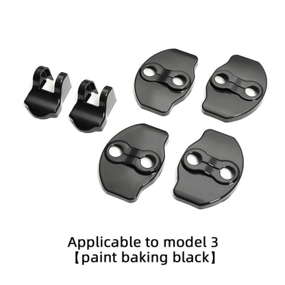 LUCKEASY model3 Car Door Lock Protective Cover For Tesla Model 3 Model Y 2017-2023 ABS Carbon Fiber Door Lock Protective Cover
