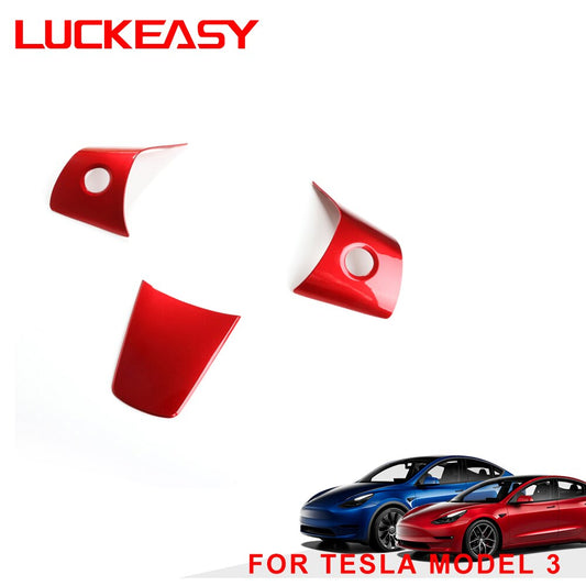 Steering Wheel Decorate Patch For Tesla Model 3 Model Y 2017-2023 Interior Accessories Starry Sky Chameleon Series Model3